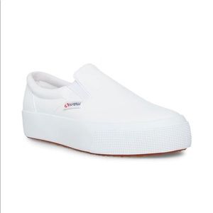 Superga Leather Nappa Slip-On Sneakers